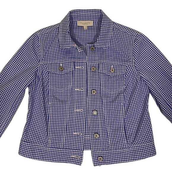 Blue/White Gingham Jacket - Picture 3 of 5